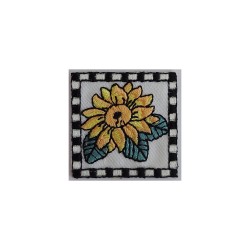  Iron-on Patch - Sunflower with Border